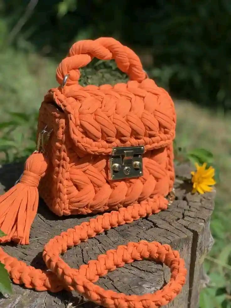 Crochet mini bag