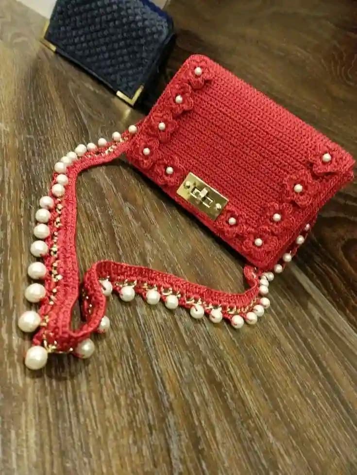 Crochet mini bag