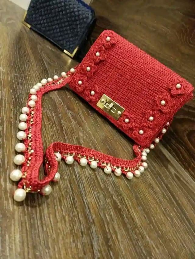 Crochet mini bag