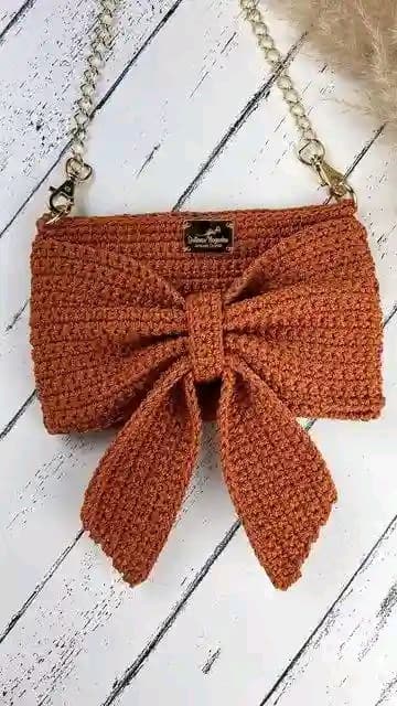 Crochet bow bag