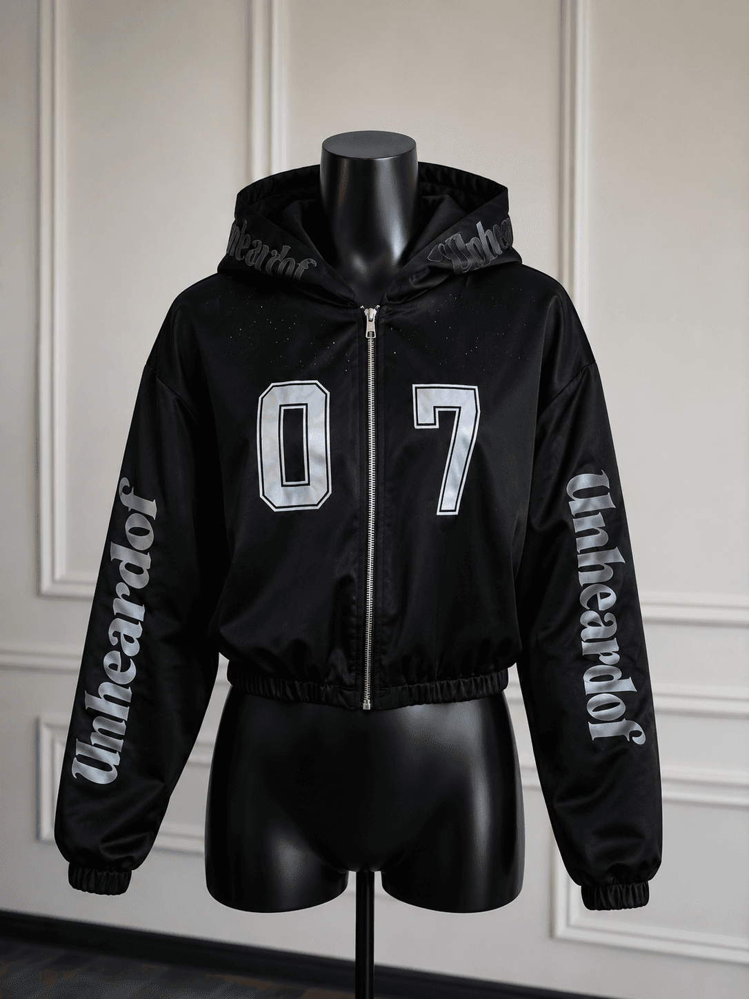 Neon black stoned hoodie