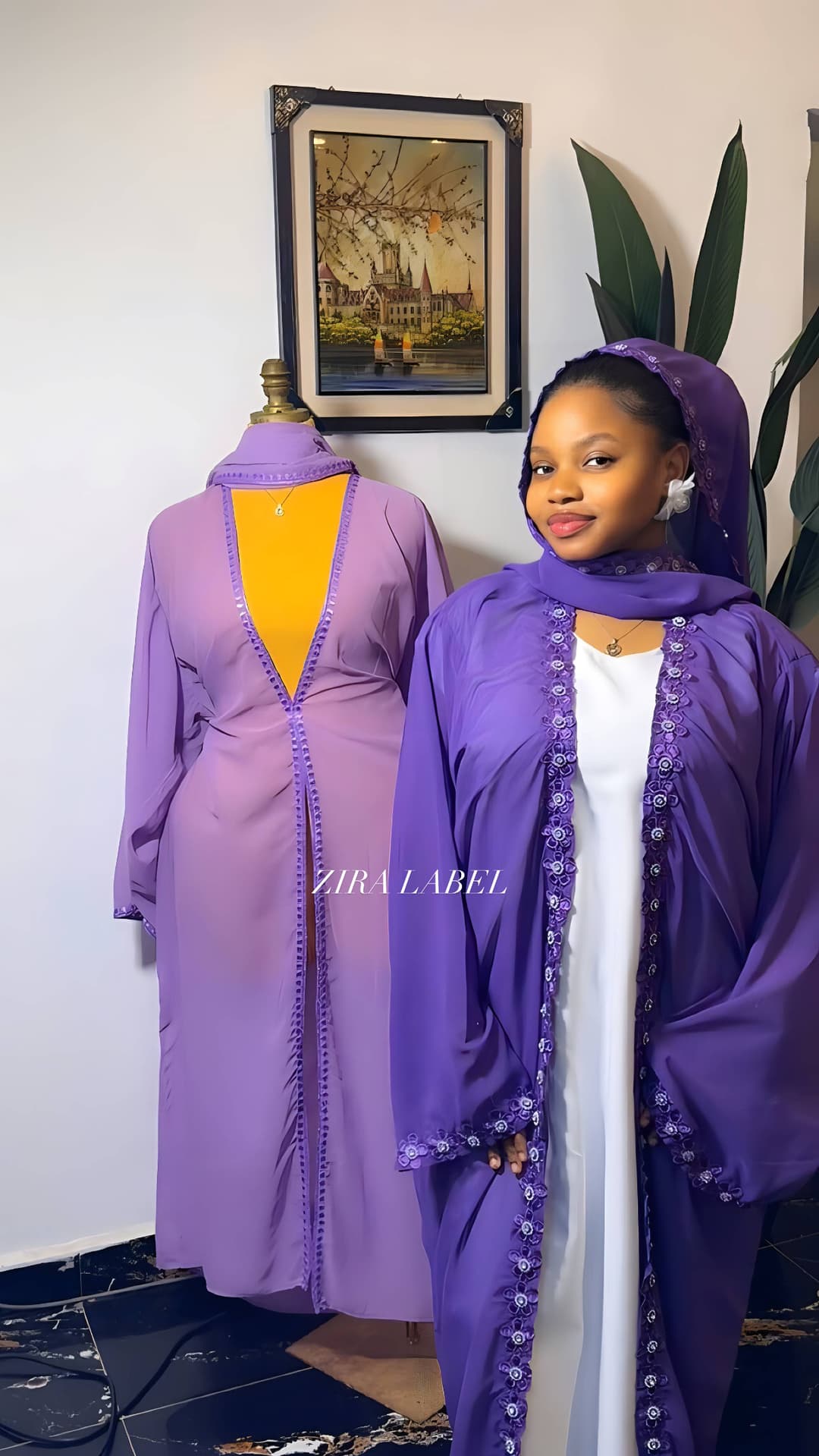 Three piece Abaya Set