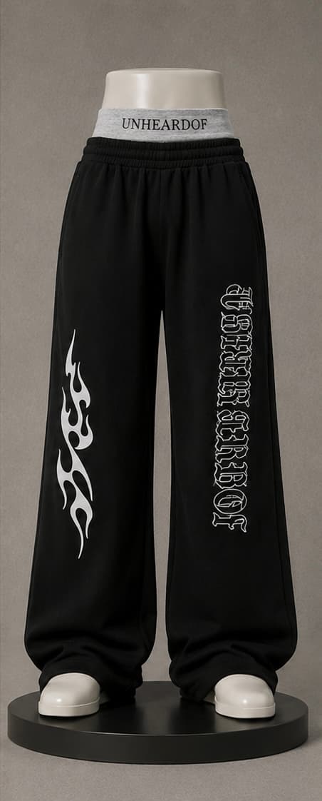 Flame double waisted joggers
