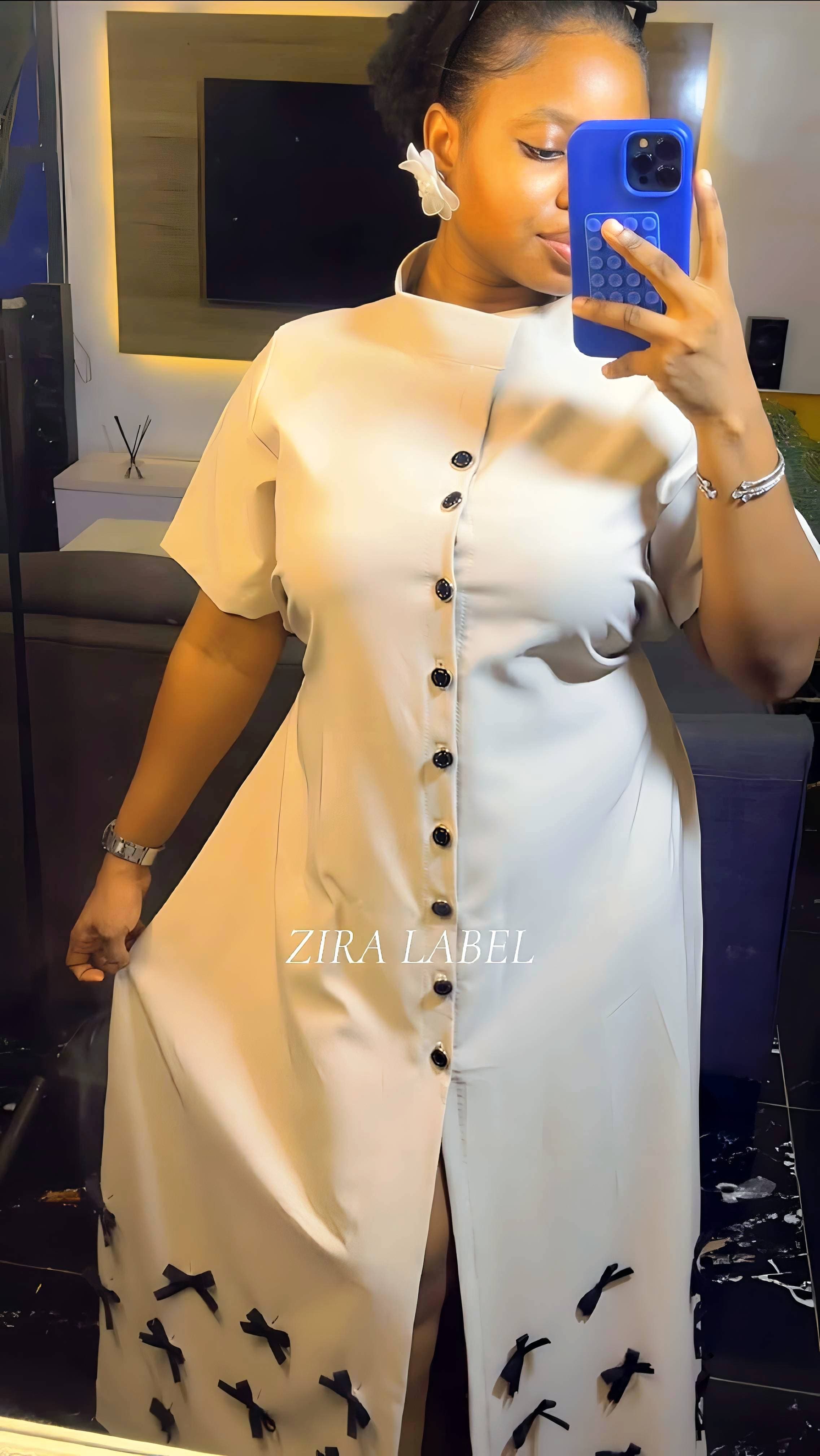 ZIRA Bow Shirt Dress