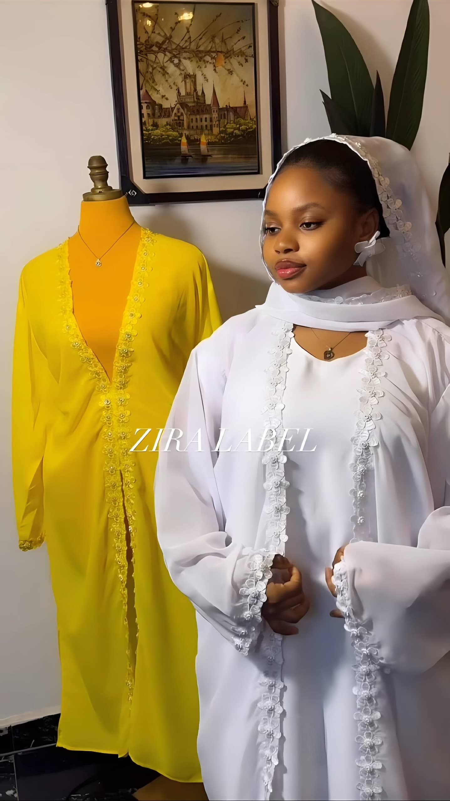 Three piece Abaya Set 