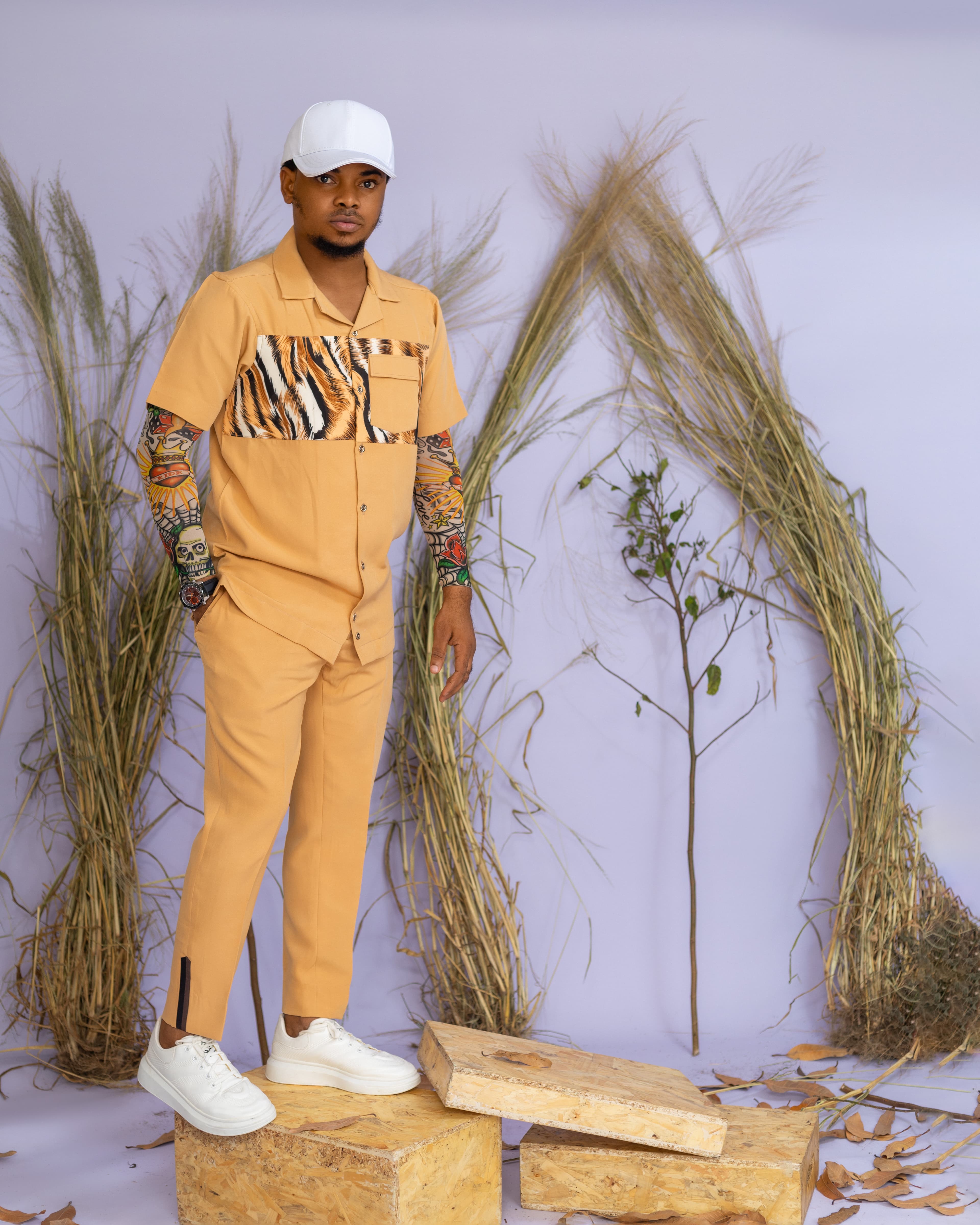 The Safari Short-Sleeve Set - Cream