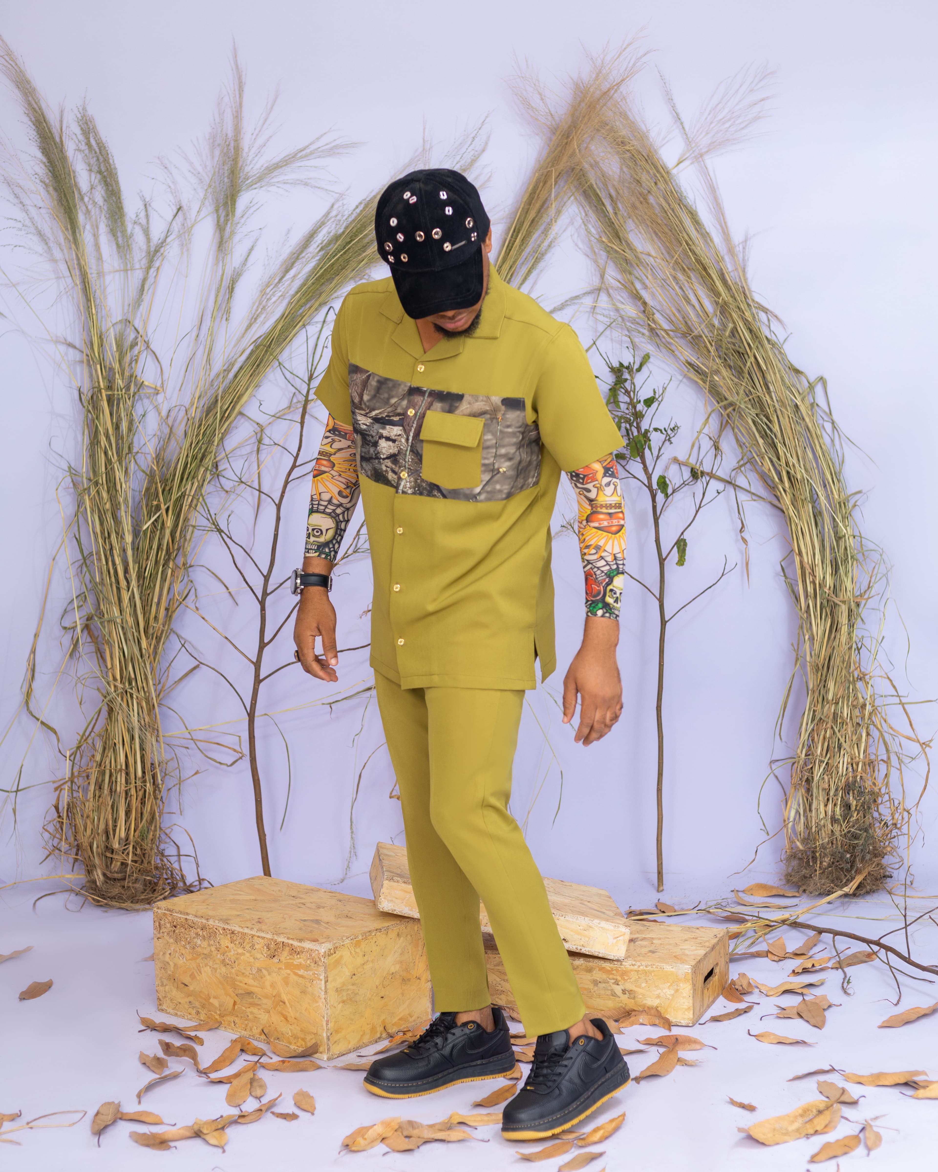 The Safari Short-Sleeve Set - Grey