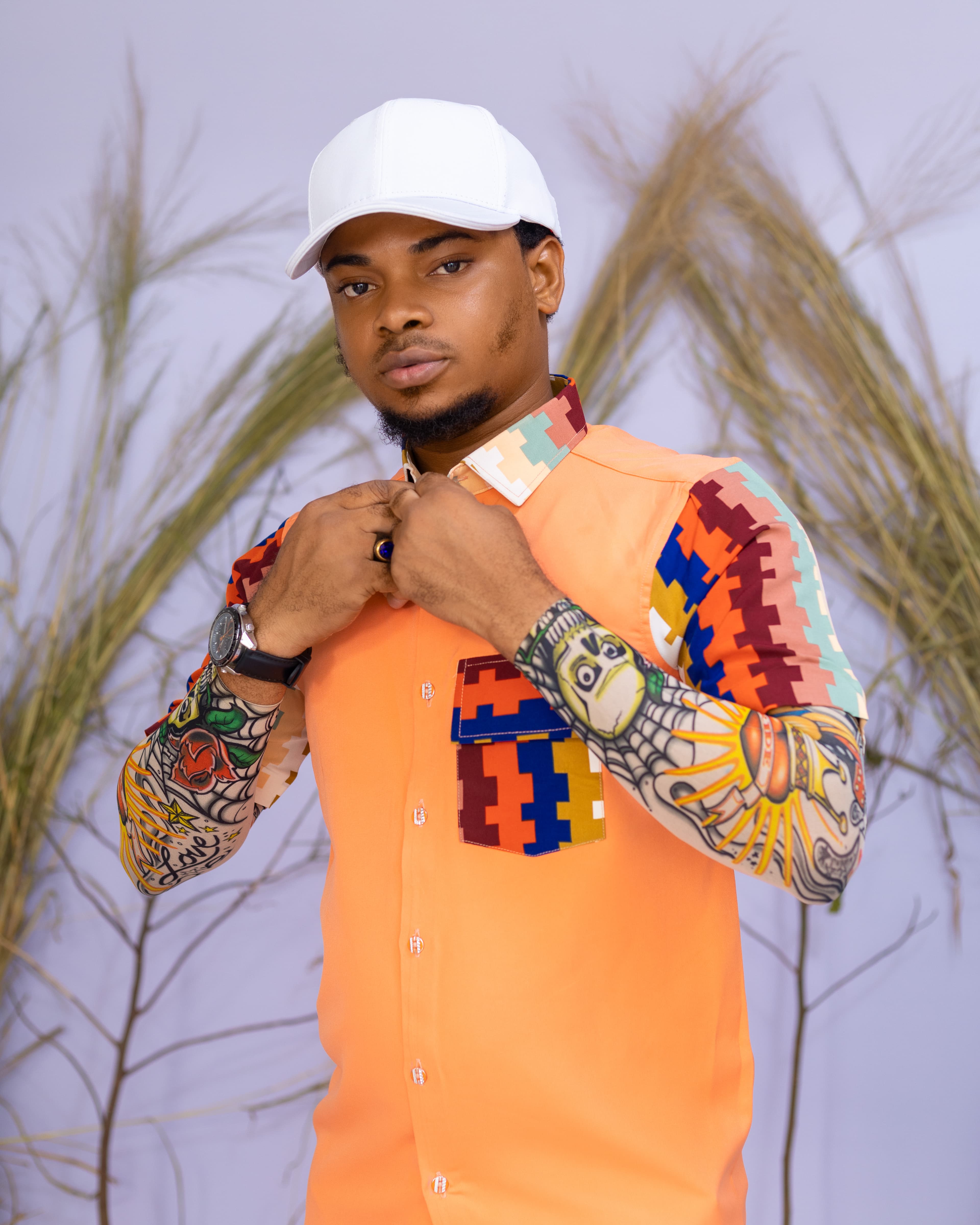 The Safari Short-Sleeve Set - Light Orange