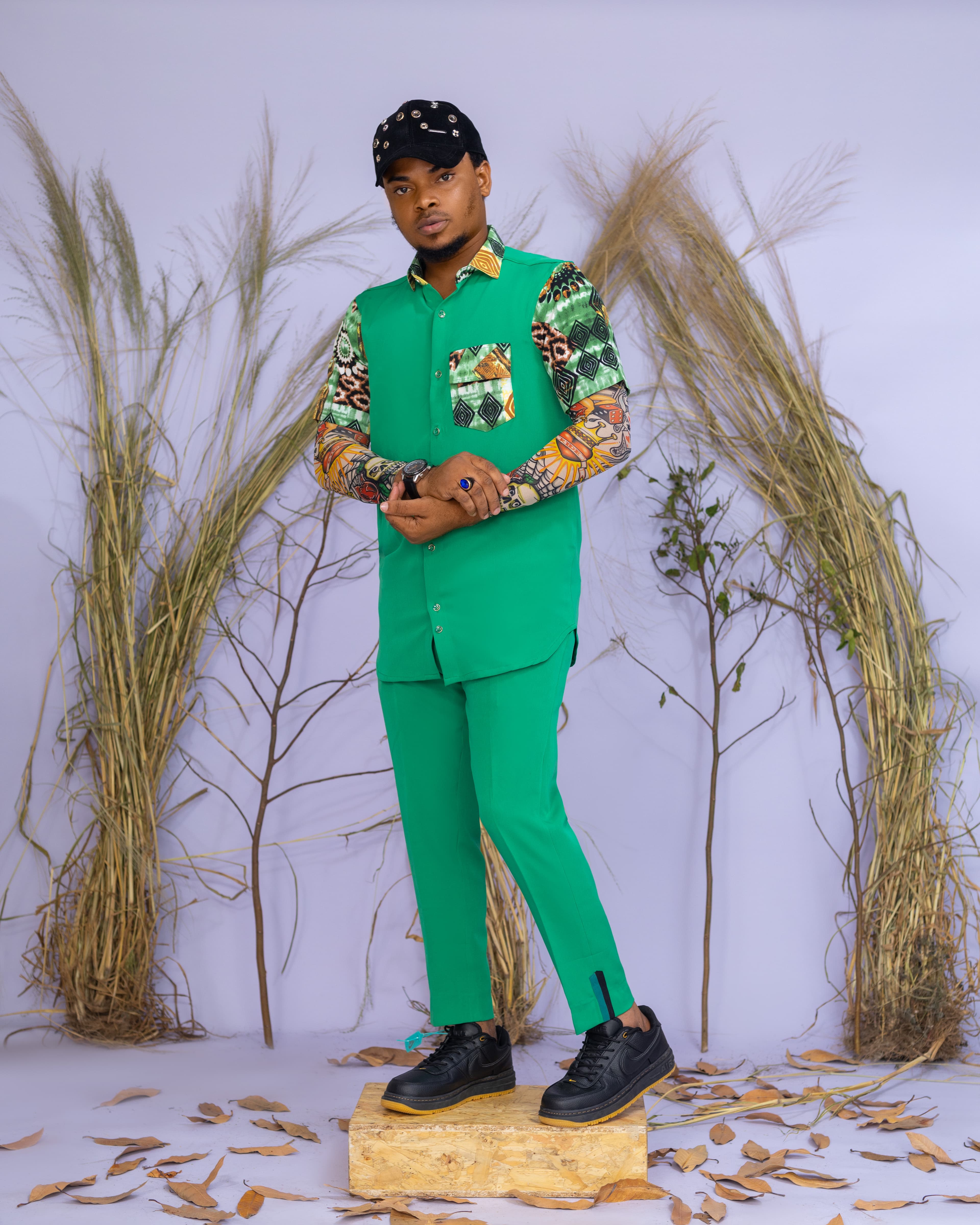 The Safari Short-Sleeve Set - Green