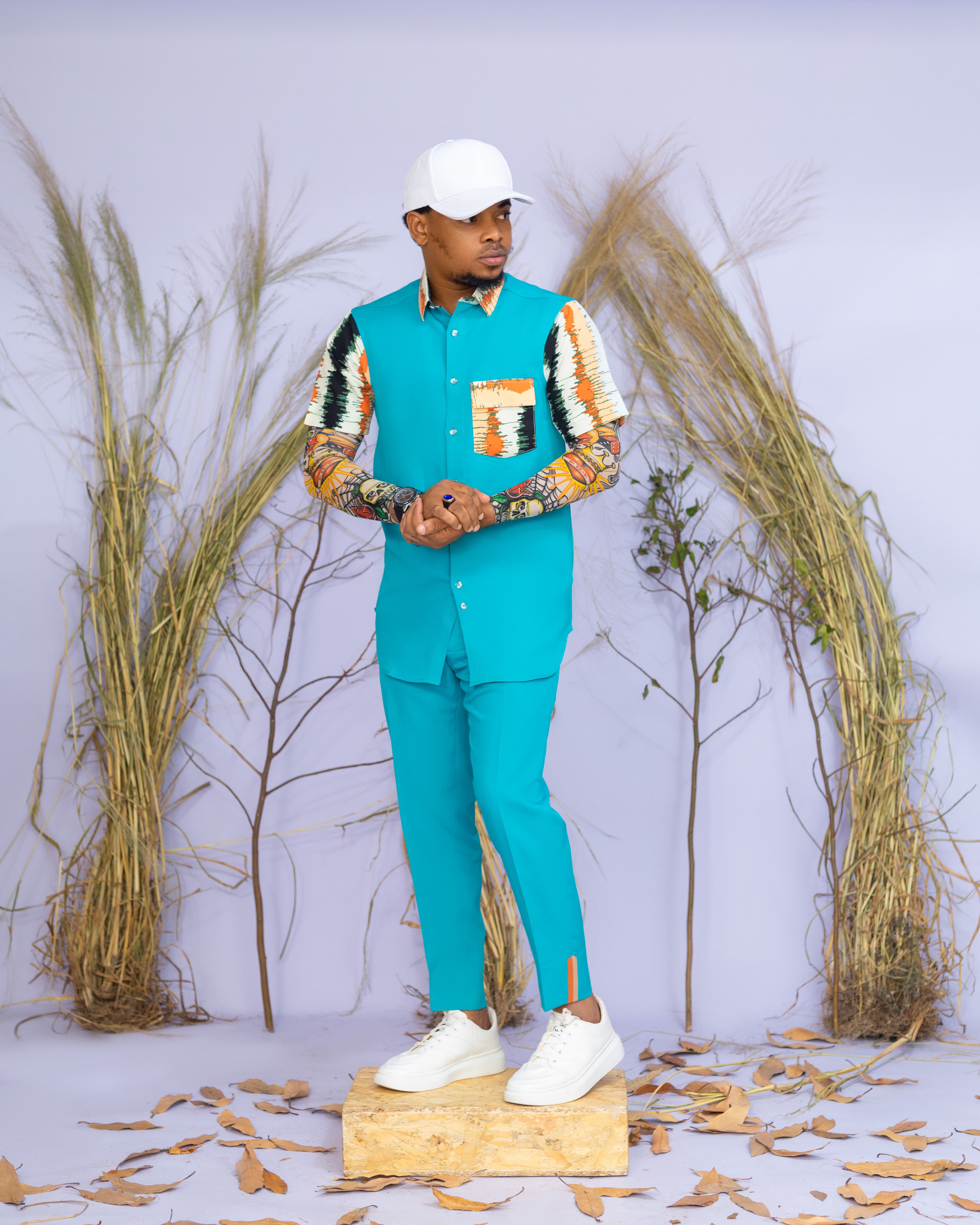 The Safari Short-Sleeve Set - Mint Green