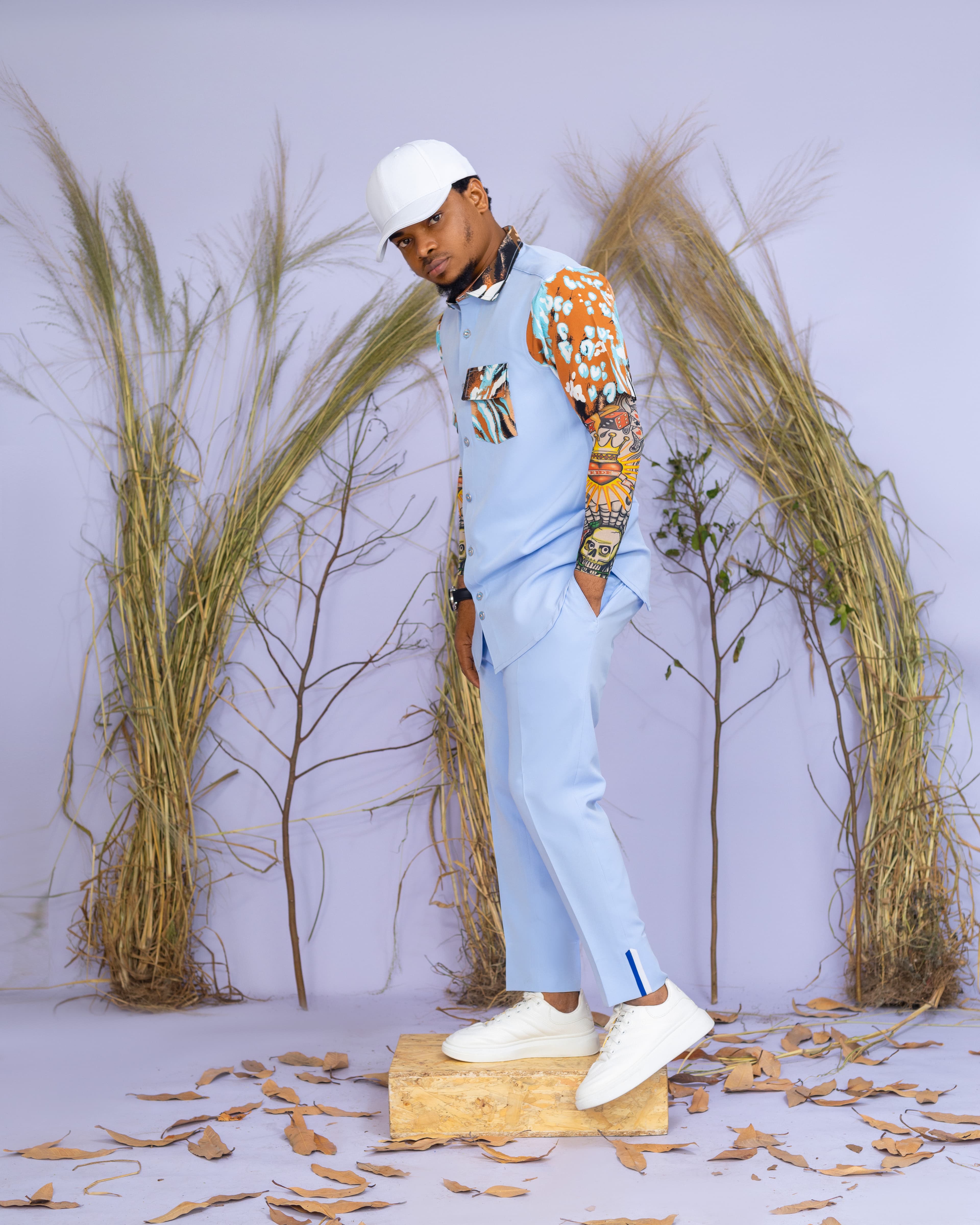 The Safari Short-Sleeve Set - Light Blue 