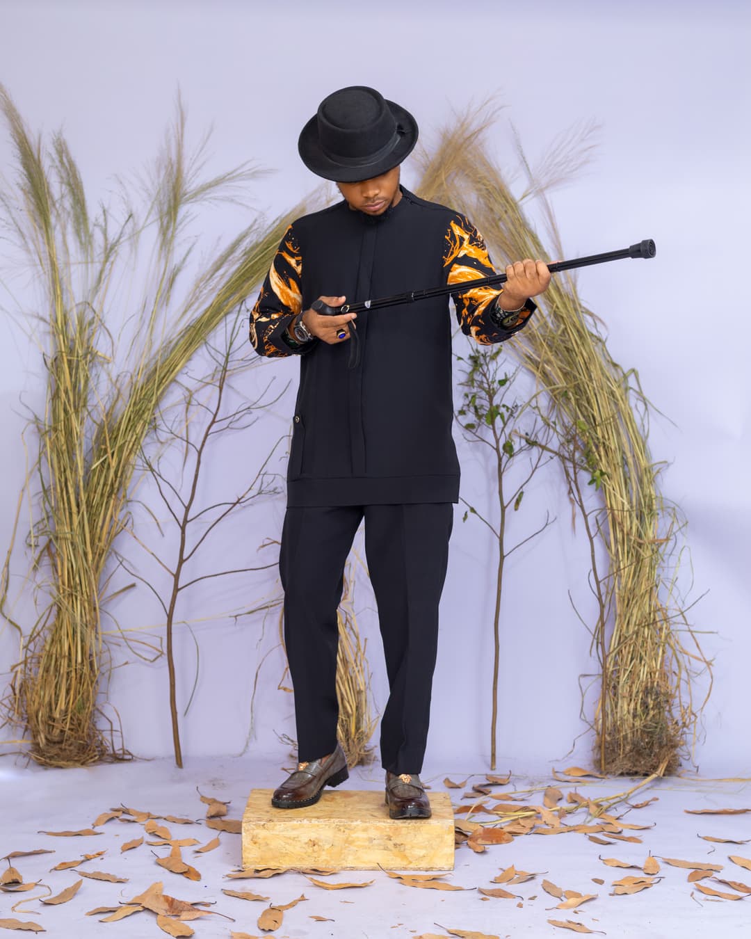 The Safari Luxe Short-Sleeve Set - Black