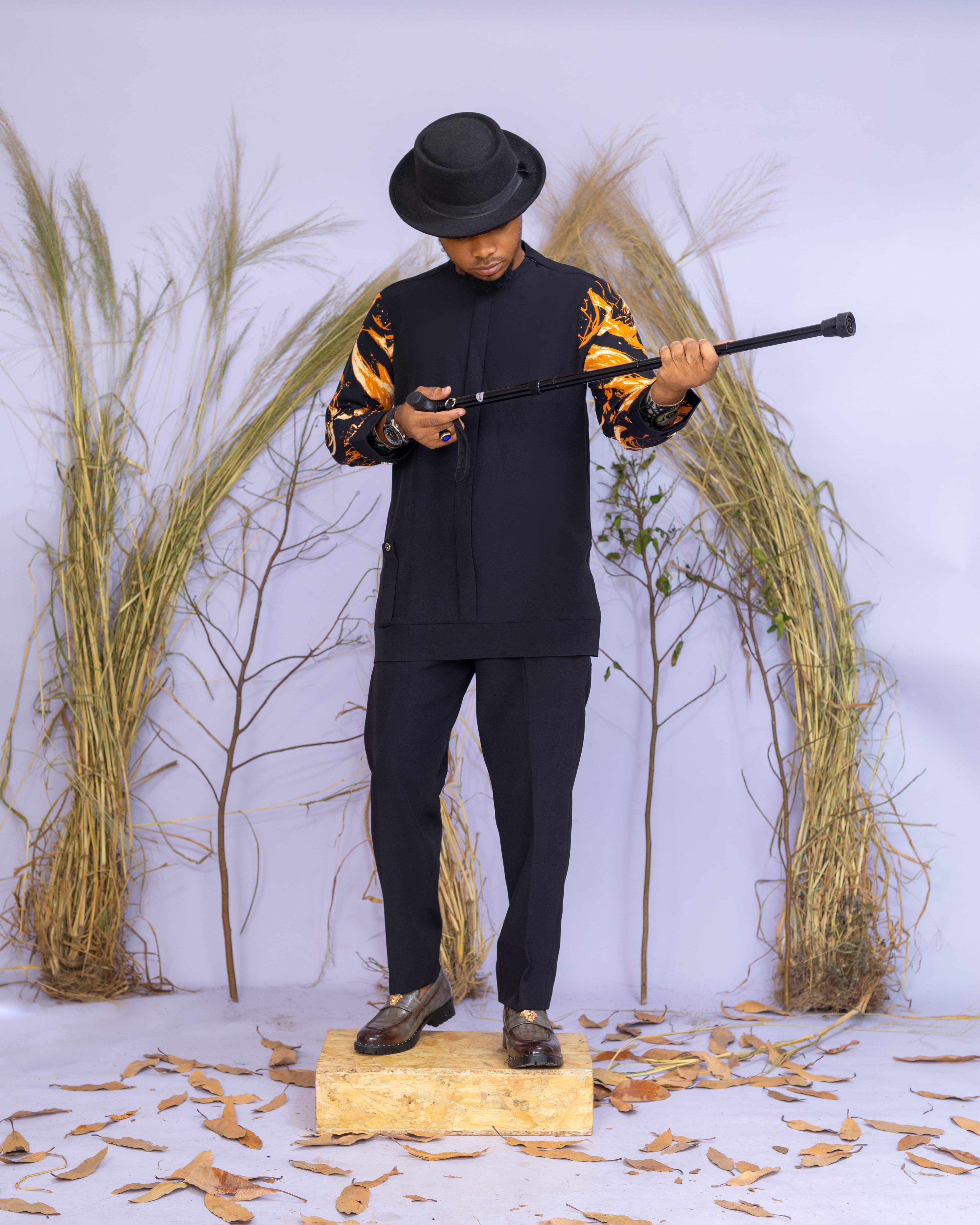 The Safari Luxe Short-Sleeve Set - Black