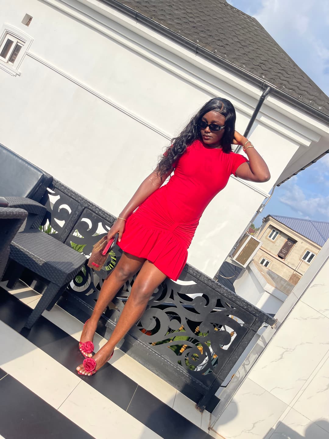 Ruffle mini dress 