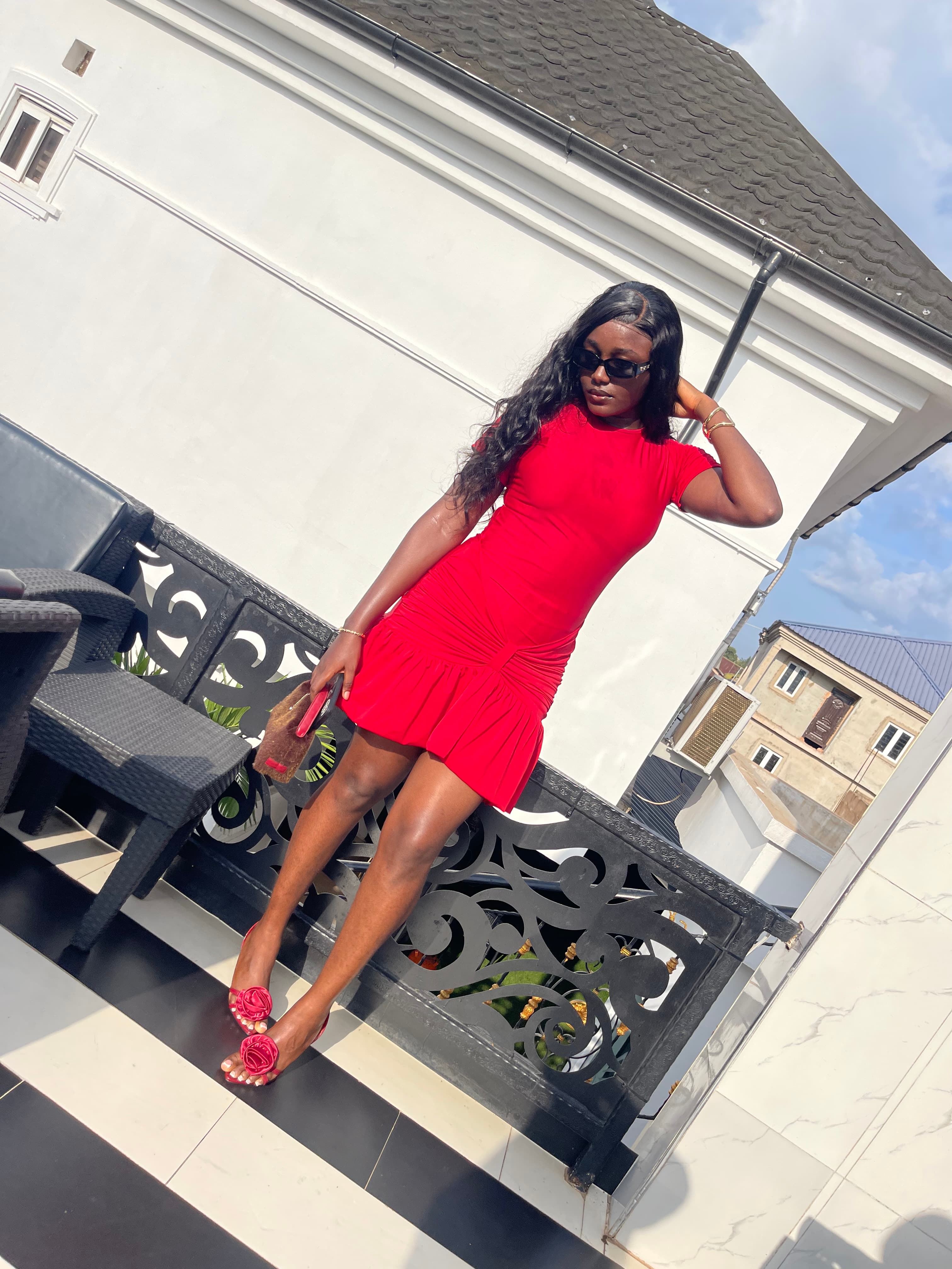 Ruffle mini dress 