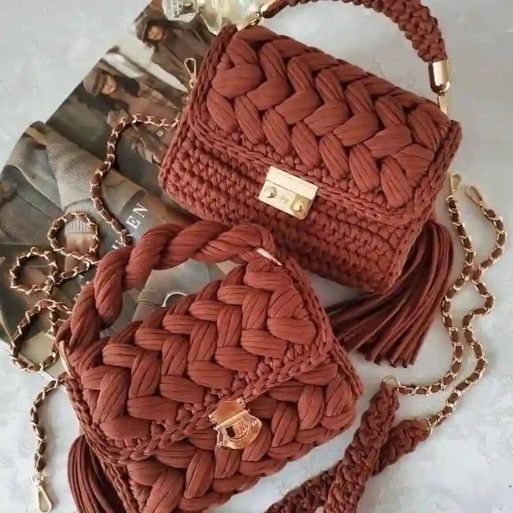 crochet marshmallow bag