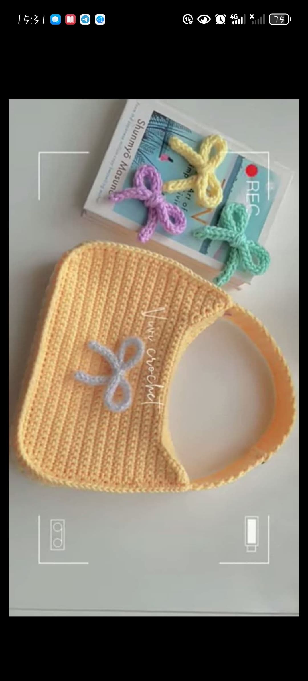 crochet cute hand bag