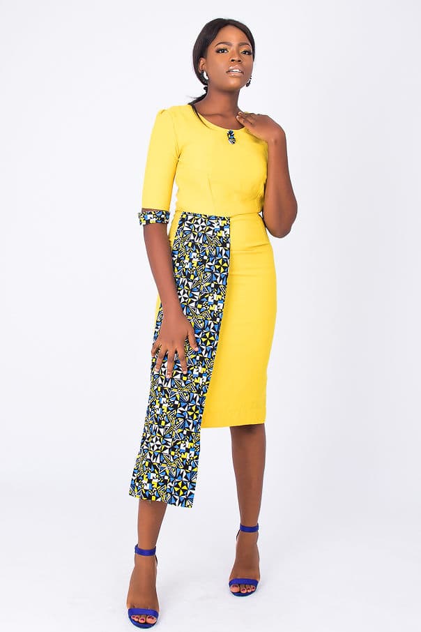 Ara Ankara Work Clothes - Yellow Dress
